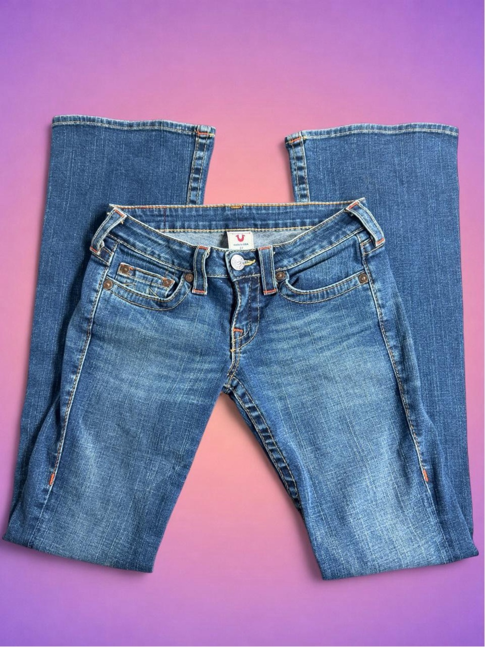 Vintage Y2K Super Cute True Religion Ultra
Low Rise Flare Jeans 28x33